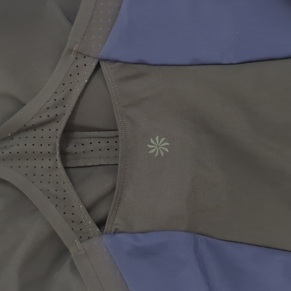 ATHLETA Bonaire Zipfront Tankini, Color Blue/Black Size M - Picture 12 of 16